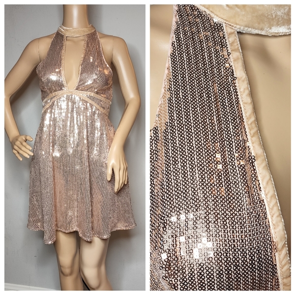 Free People sequin mini dress, New Years Eve NWT - Picture 2 of 16